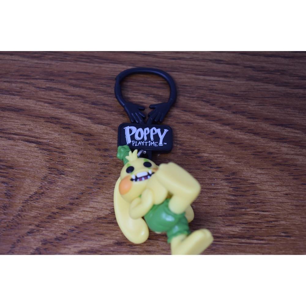Poppy Playtime Bunzo Bunny Figure Keychain Clip Yellow Green Horror Game Charact - Picture 2 of 2